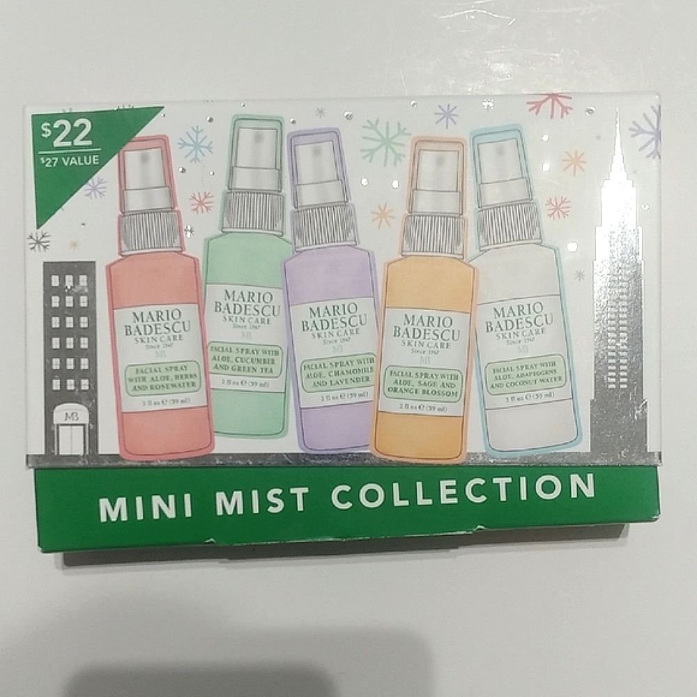 Mario Badescu Facial Mist Spray Set with Colorful Bottles 3 Pack